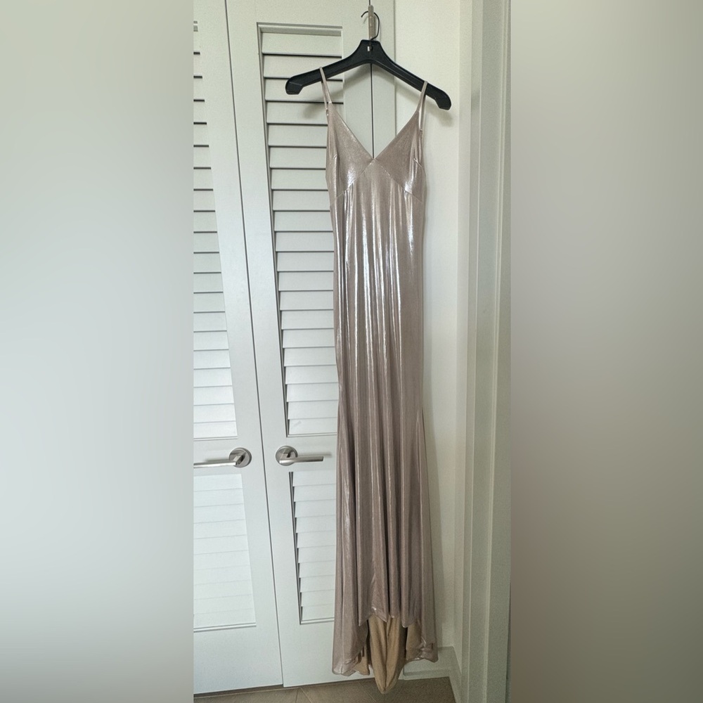 Beautiful long light gold evening gown